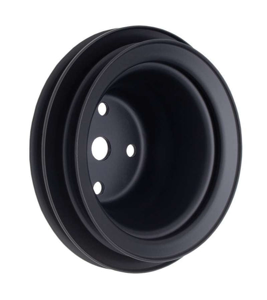 TRANS-DAPT  BBC LWP Water Pump Pulley 2 Groove Black   TRA8623