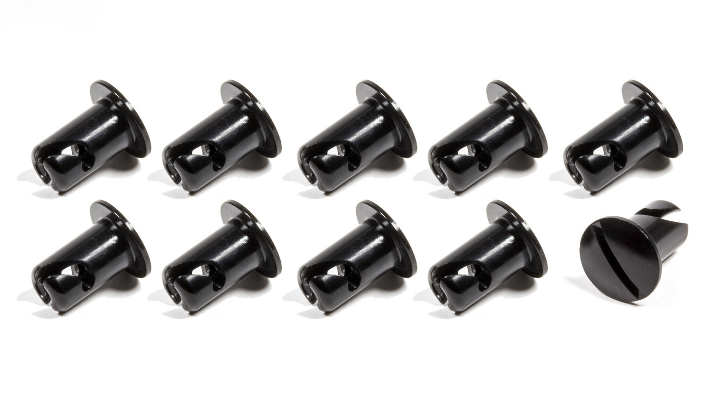 TRIPLE X RACE COMPONENTS  Oval Head Button Alum Black .500 Long 10 Pack   TXRCH-4401-10-BLK