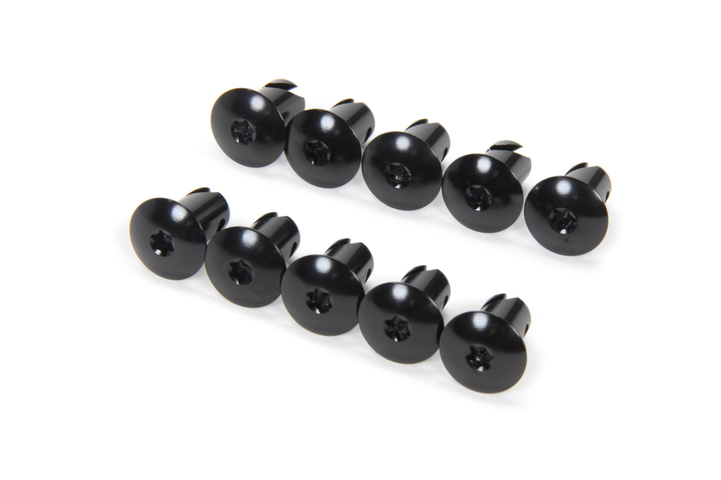 TRIPLE X RACE COMPONENTS  Torx Head Button Alum .550 Long Black 10pk   TXRCH-4418BLK-10