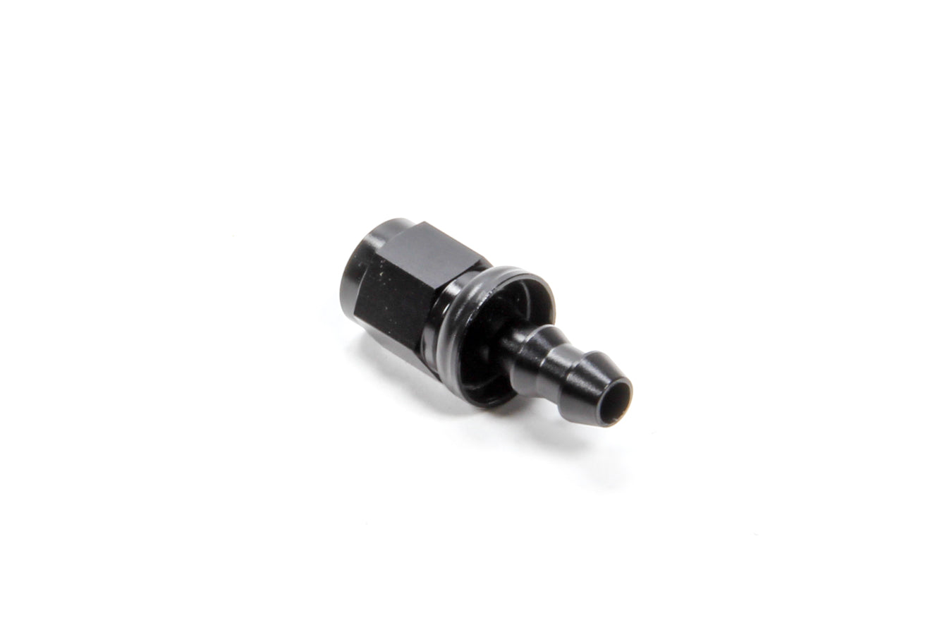TRIPLE X RACE COMPONENTS  #4 Straight Hose End Push Lock   TXRHF-10004-BLK