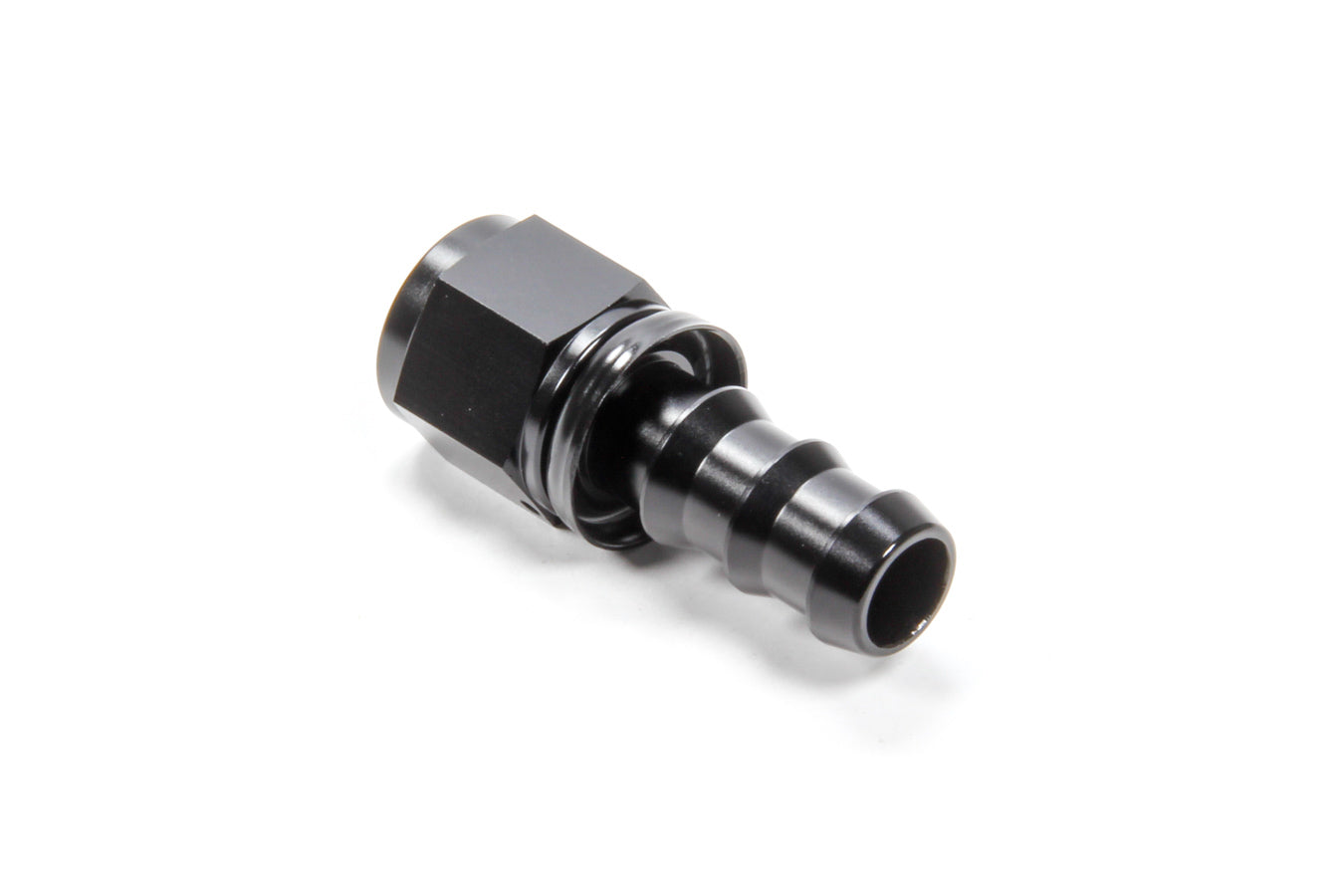 TRIPLE X RACE COMPONENTS  #10 Straight Hose End Push Lock   TXRHF-10010-BLK