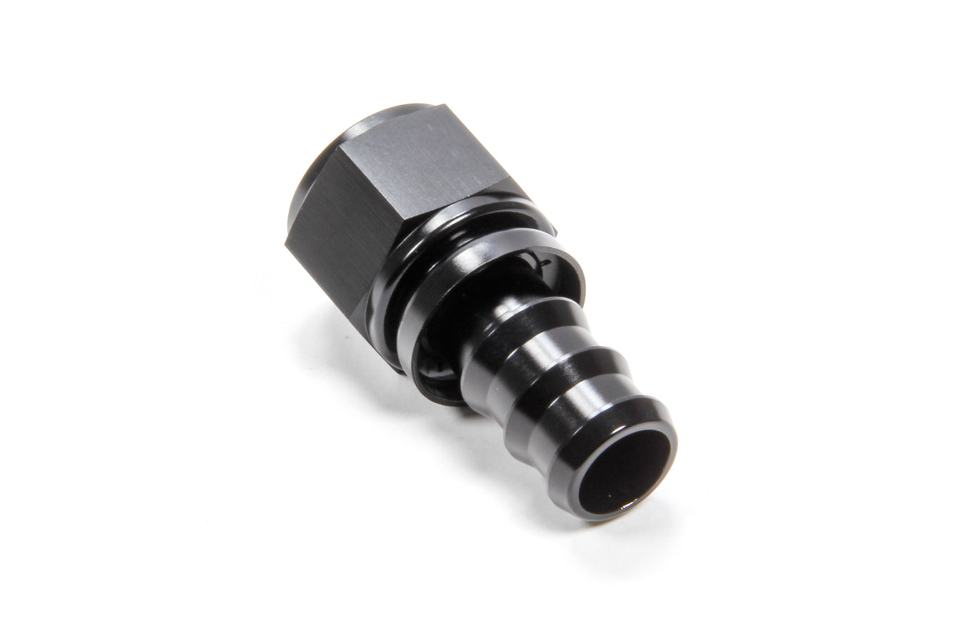 TRIPLE X RACE COMPONENTS  #12 Straight Hose End Push Lock   TXRHF-10012-BLK