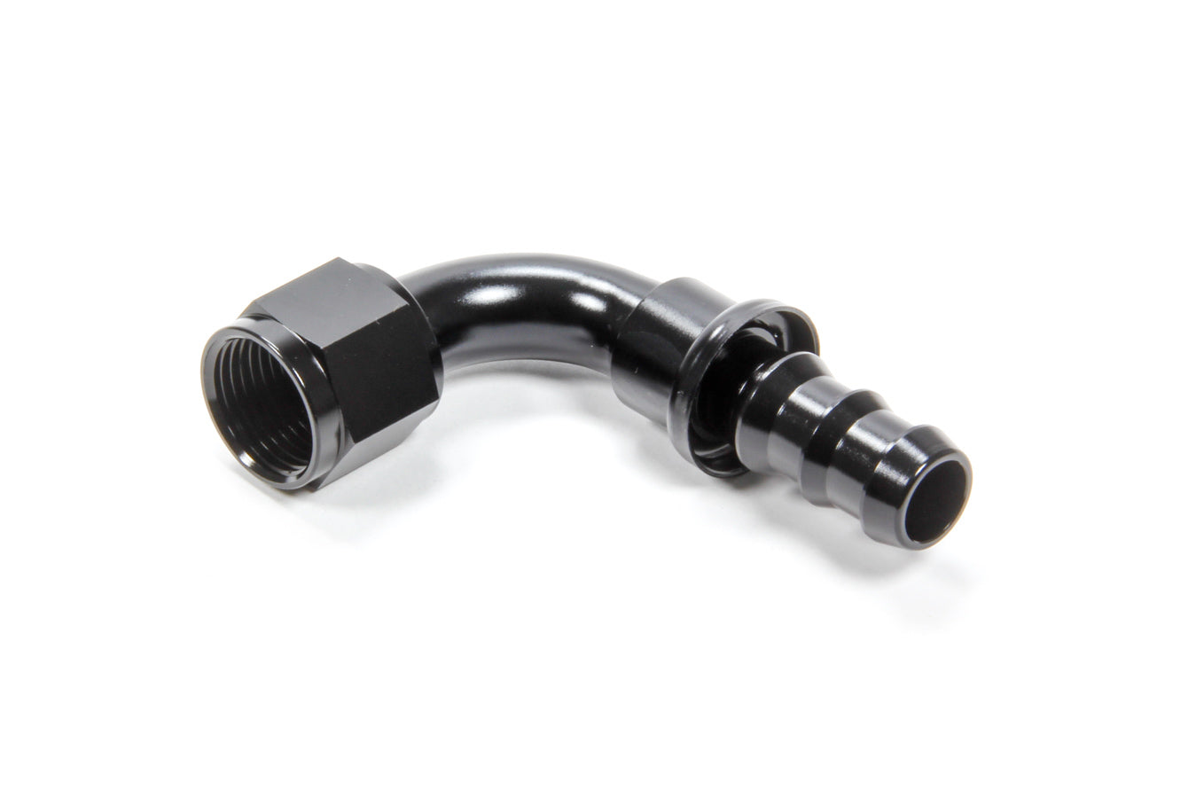 Triple X Race Components #10 90 Degree Hose End Push Lock MPN TXRHF-19010-BLK