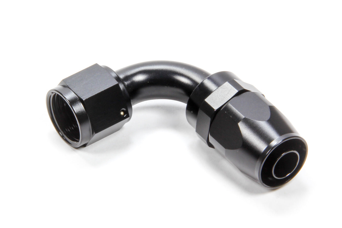 TRIPLE X RACE COMPONENTS  #10 90 Degree Swivel Hose End   TXRHF-29010-BLK