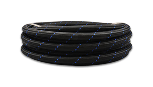 VIBRANT PERFORMANCE  10ft Roll -8 Black Blue Nylon Braided Flex Hose   VIB11968B