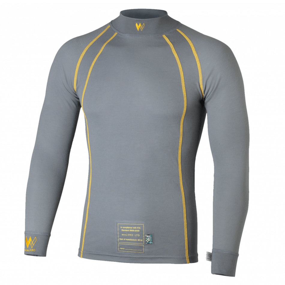 WALERO  Base Layer Top X-Large SFI3.3 & FIA Cool Grey  WBL400017CGXL