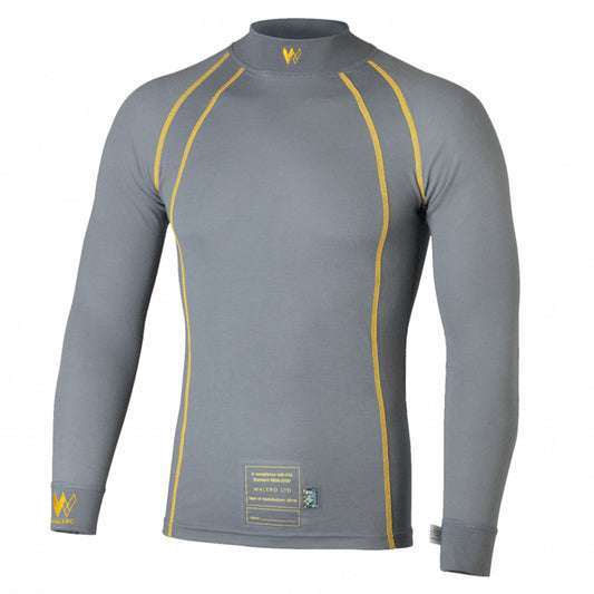 WALERO  Base Layer Top X-Small SFI3.3 & FIA Cool Grey  WBL400017CGXS