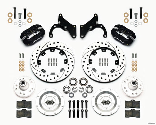 Wilwood Front Disc Brake Kit Blk 65-68 Impala Drum 12.19 MPN WIL140-12022-D For GM B-Body 1965-68
