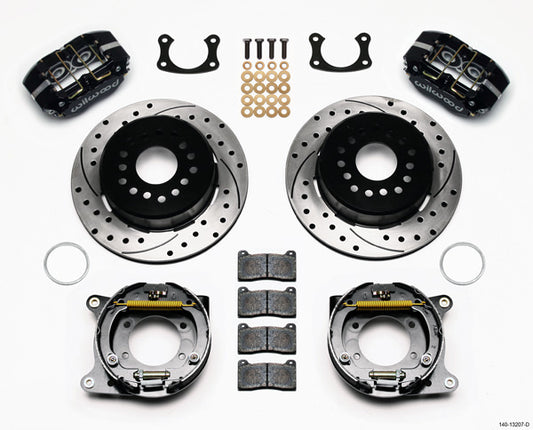 Wilwood Rear Brake Kit Big Ford New 2.50in Blk Drilled MPN WIL140-13207-D For Ford