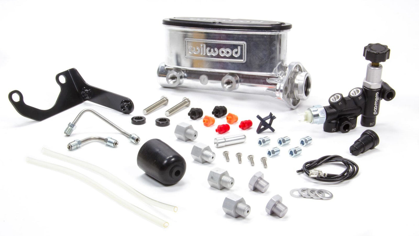 WILWOOD  Alum Tandem M/C Kit w/ Brkt & Prop Valve 1in   WIL261-13269-P