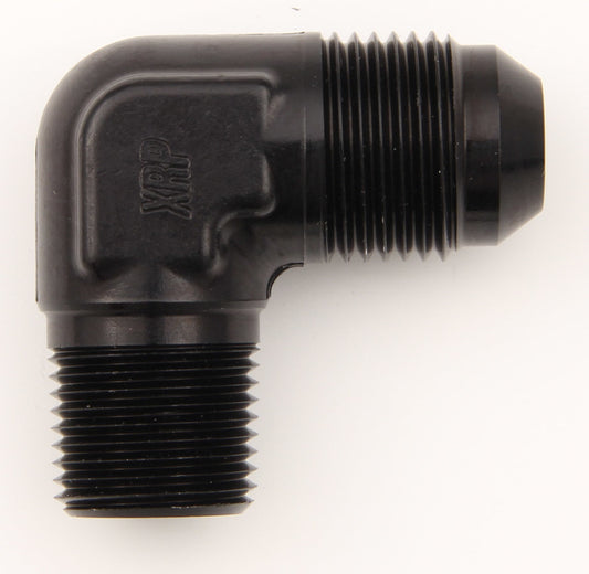 XRP-XTREME RACING PROD.  Elbow 90 X #6 Flare X 1/4 NPT Black  XRP982206BB