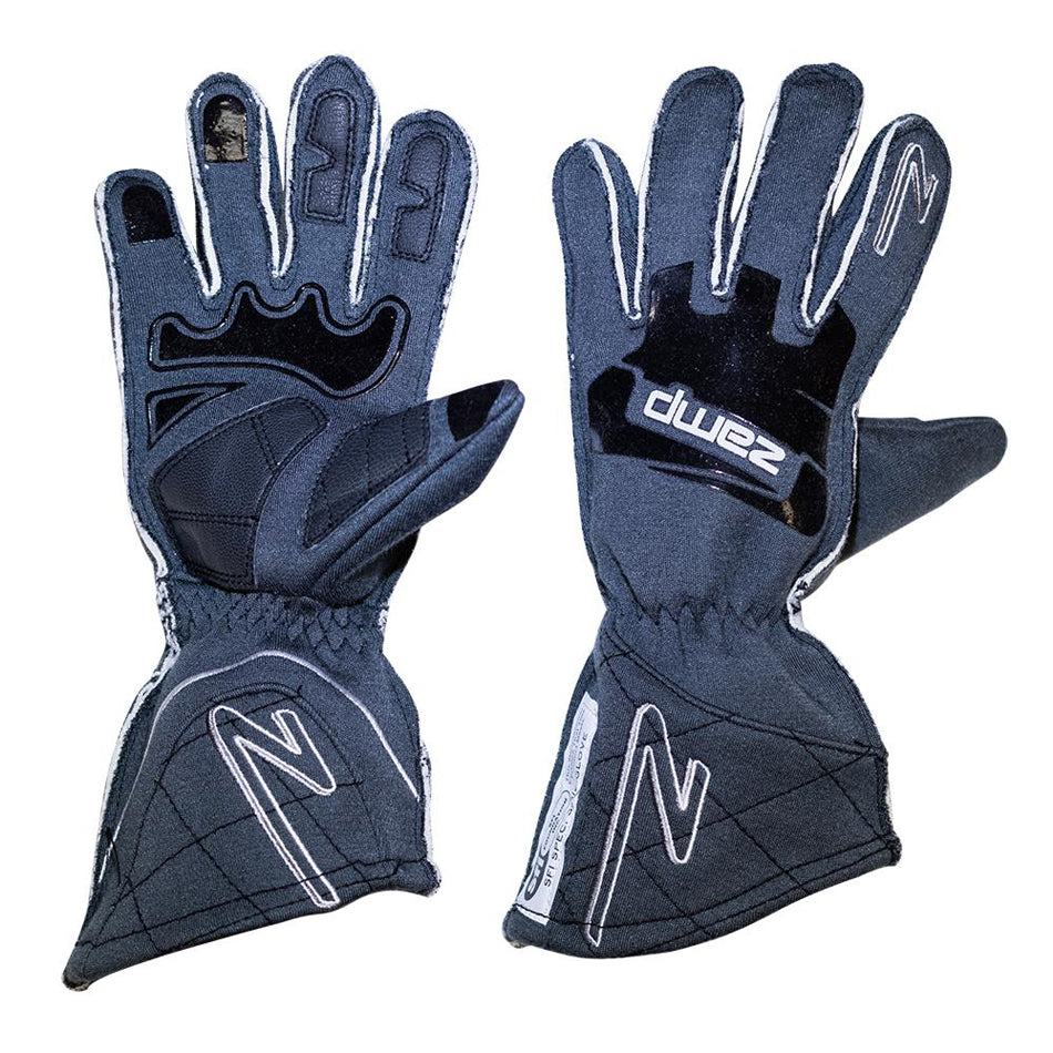 ZAMP  Gloves ZR-50 Grey X-Sml Lrg Multi-Layer SFI3.3/5  ZAMRG10015XS