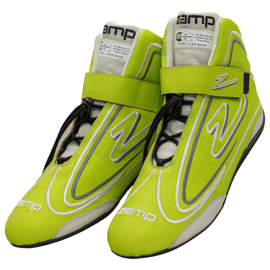 ZAMP  Shoe ZR-50 Neon Green Size 9 SFI 3.3/5  ZAMRS003C0909